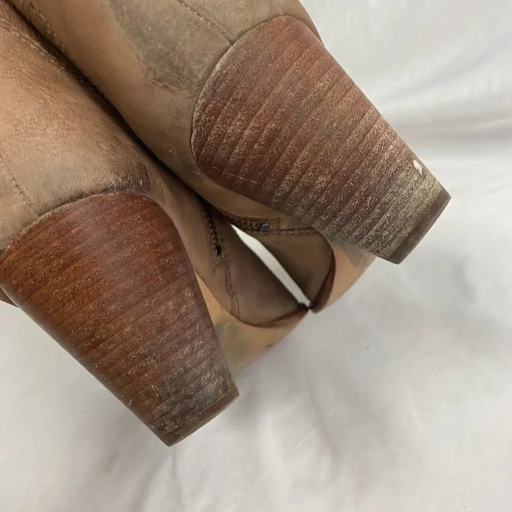 Frye Women's Reina Sand Leather Western Ankle Zip Bootie 3479258 Size 8.5 - Picture 6 of 10